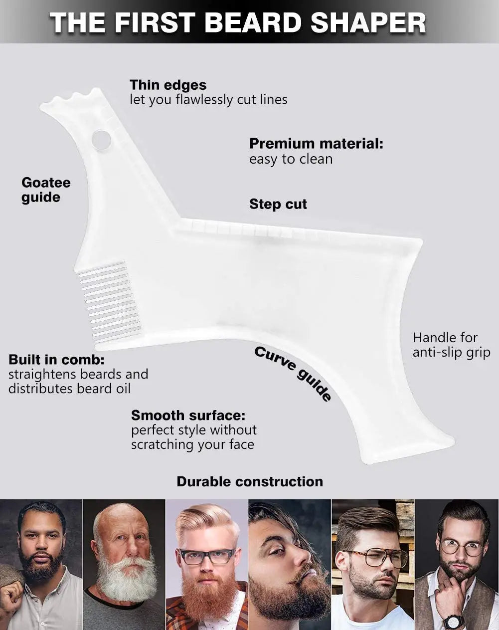 Template Stencil Beard Comb